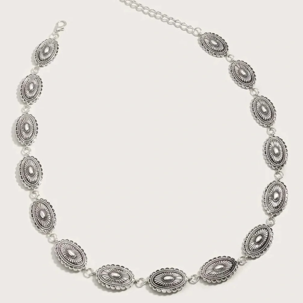 Concho country western belt silver toned - Picture 2 of 4